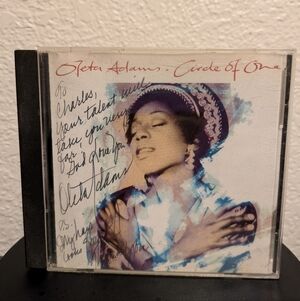 Dreamy Blue and White CD with Artistic Swirls